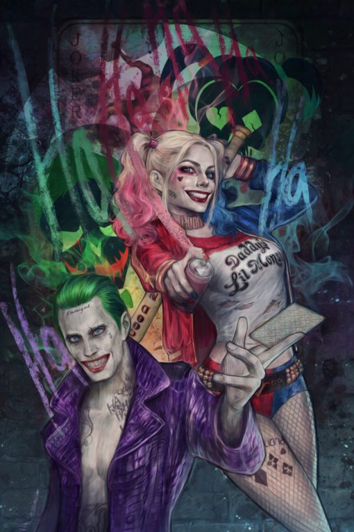 Joker & Harley GLOWING POSTER