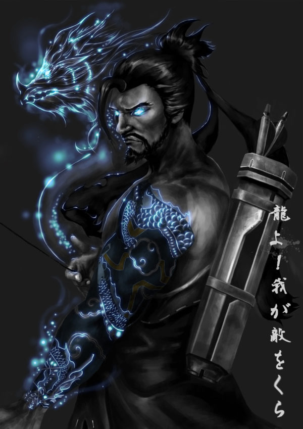 OVERWATCH HANZO GLOWING POSTER