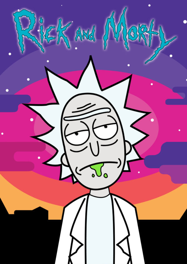 Rick and Morty GLOWING POSTER