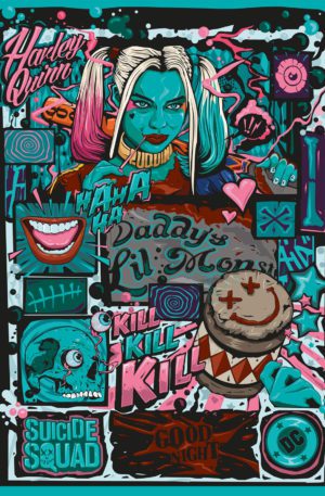 Harley Quinn GLOWING POSTER