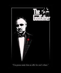 The Godfather Red Rose Blacklight POSTER