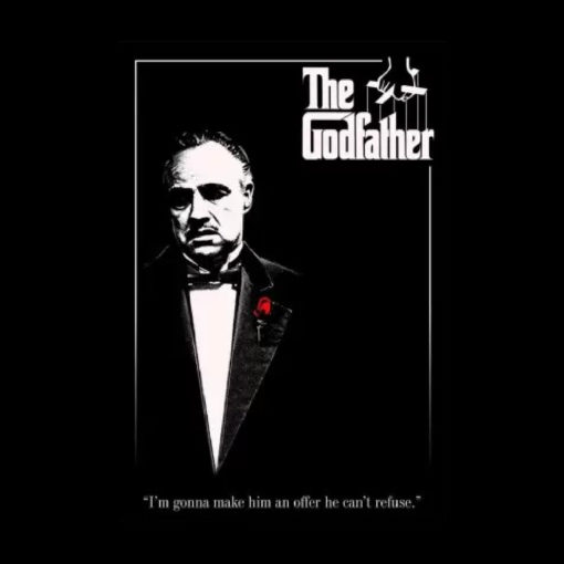 The Godfather Red Rose Blacklight POSTER