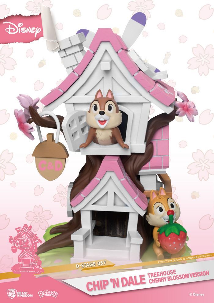 DISNEY DS-057 CHIP N DALE TREEHOUSE PX 6IN STATUE CHERRY VER - Image 2