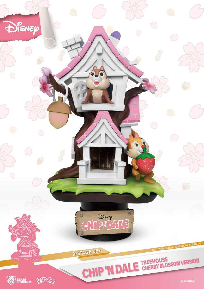 DISNEY DS-057 CHIP N DALE TREEHOUSE PX 6IN STATUE CHERRY VER