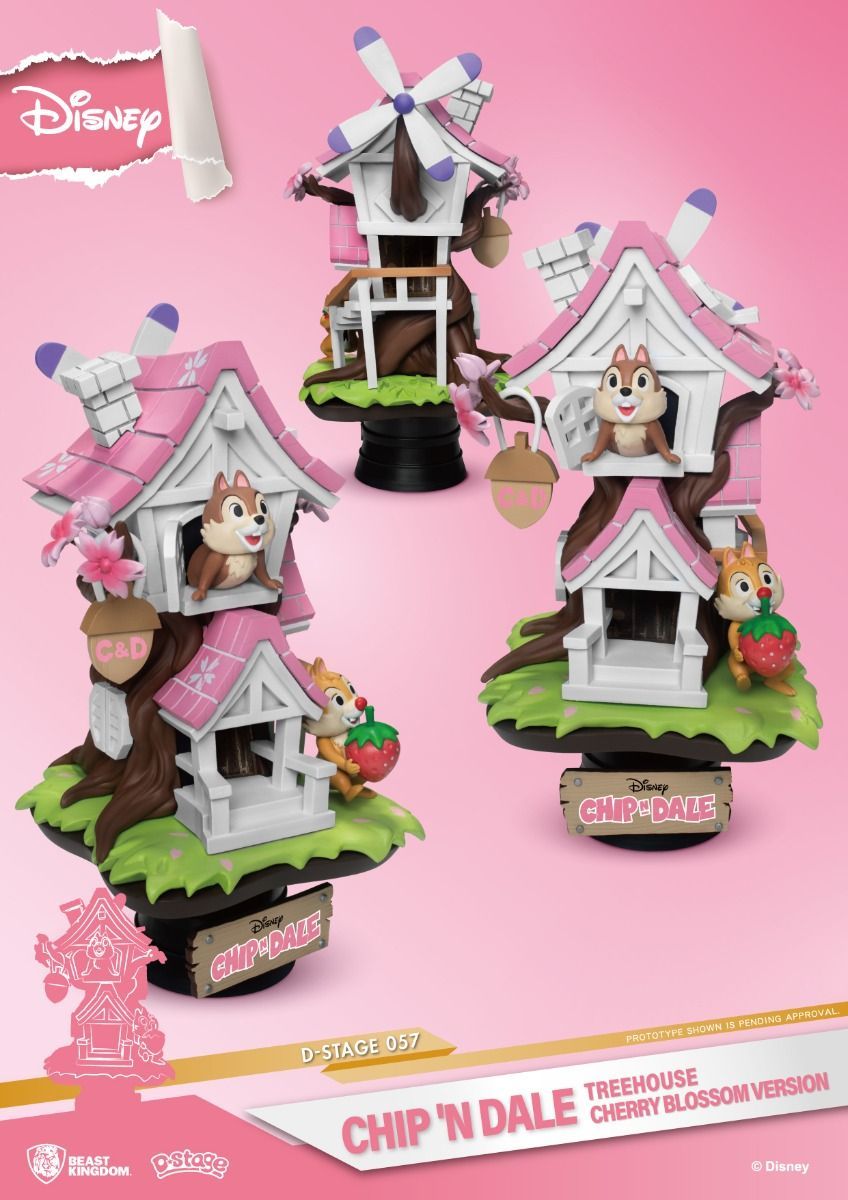 DISNEY DS-057 CHIP N DALE TREEHOUSE PX 6IN STATUE CHERRY VER - Image 5