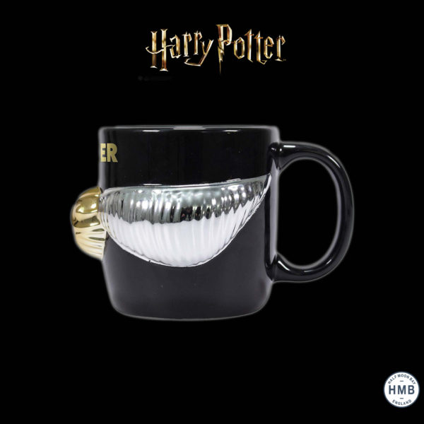 Harry Potter Quidditch Snitch Shaped Novelty Nue Official Black Mug