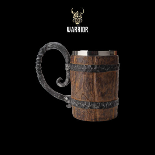 Medieval Retro Viking Stainless Steel Coffee Cup Stein Tankard