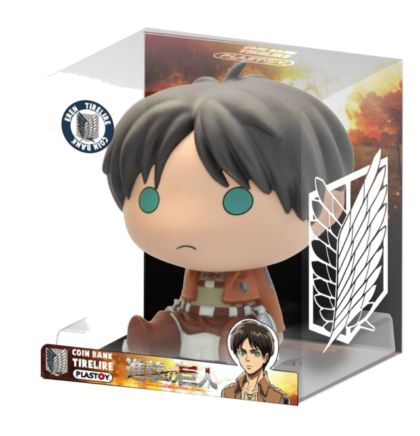 Official Plastoy Anime Attack On Titan Eren Coin Bank 13cm