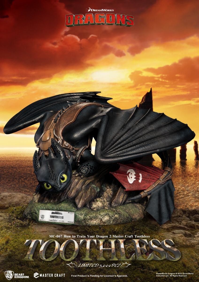 MC-067 DISNEY HOW TO TRAIN YOUR DRAGON 2 - MASTER CRAFT TOOTHLESS STATUE - Image 2