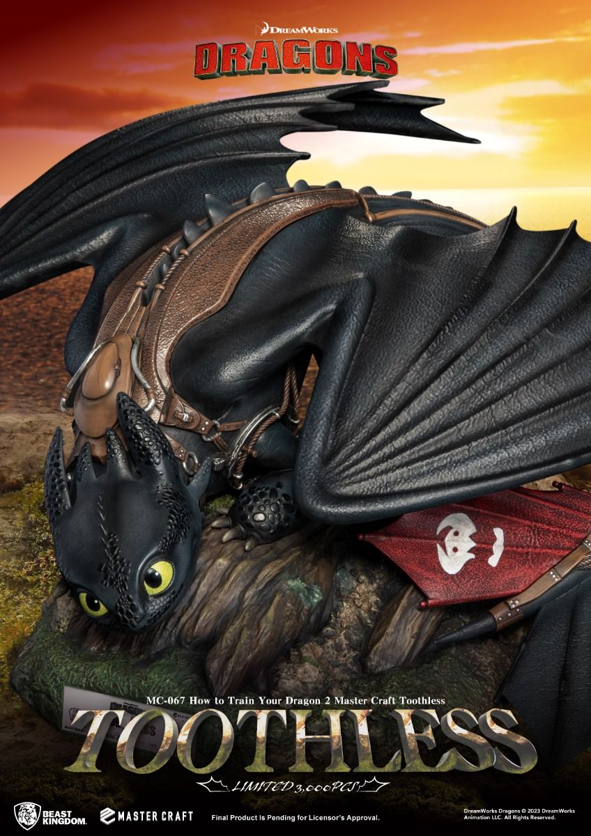 MC-067 DISNEY HOW TO TRAIN YOUR DRAGON 2 - MASTER CRAFT TOOTHLESS STATUE - Image 5