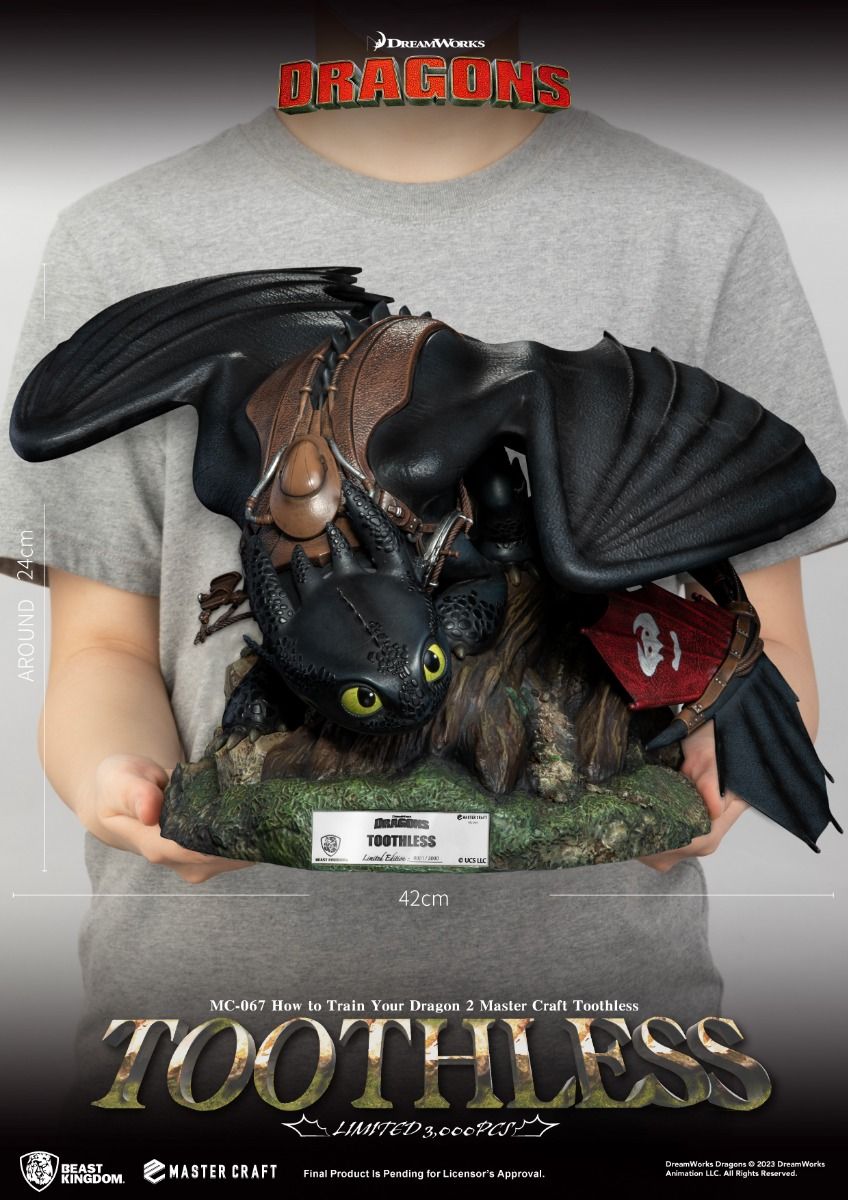MC-067 DISNEY HOW TO TRAIN YOUR DRAGON 2 - MASTER CRAFT TOOTHLESS STATUE - Image 7