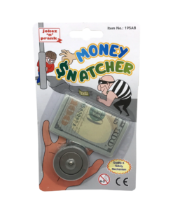 MONEY SNATCHER WITH DOLLAR NOTE PRACTICAL JOKE