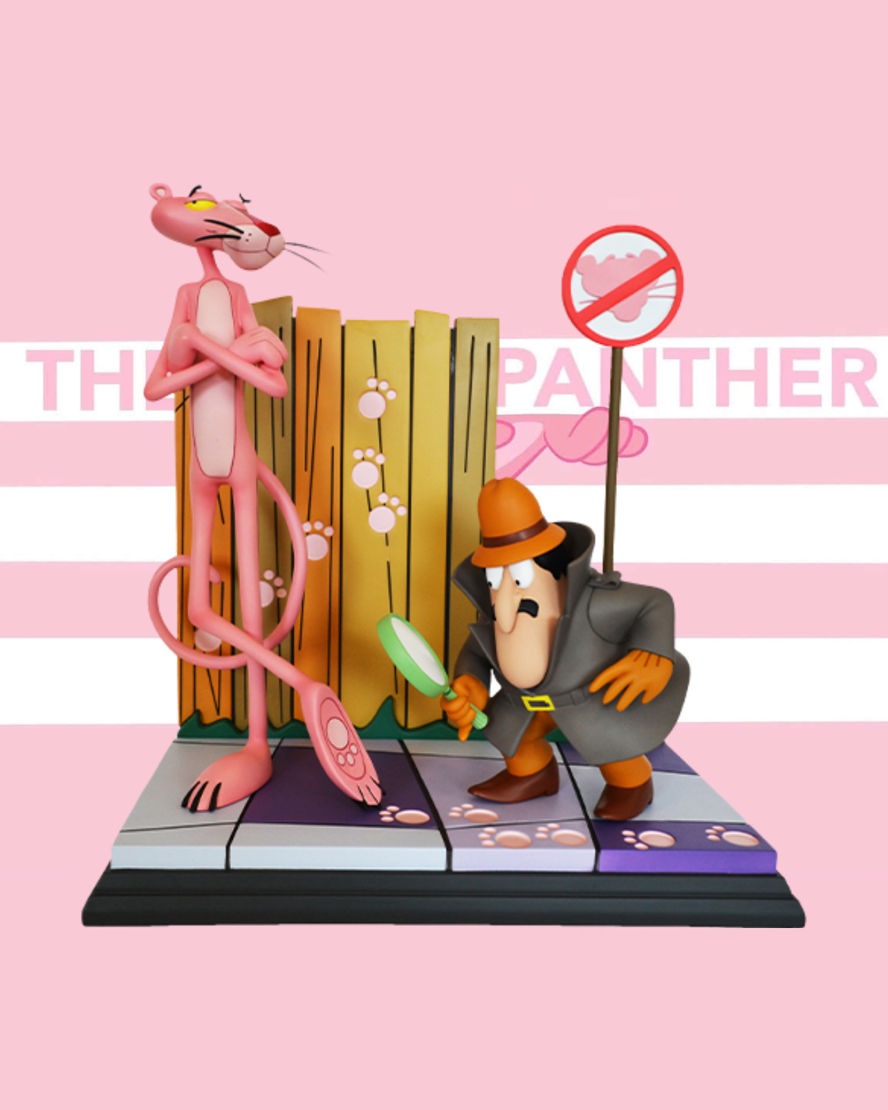 HOLLYWOOD COLLECTIBLE GROUP PINK PANTHER AND THE INSPECTOR LIMITED EDITION STATUE