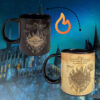 MONOGRAM HARRY POTTER HOGWARTS MAP CERAMIC HEAT MUG MAGICALLY APPEARS