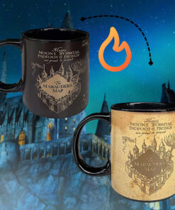 MONOGRAM HARRY POTTER HOGWARTS MAP CERAMIC HEAT MUG MAGICALLY APPEARS
