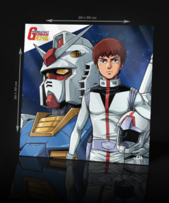 MOBILE SUIT GUNDAM - AMURO RAY AND GUNDAM ACRYLIC POSTER
