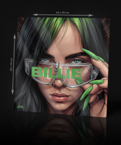 BILLIE EILISH GREEN ACRYLIC POSTER