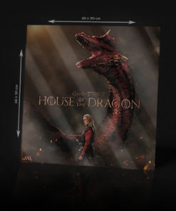 HOUSE OF THE DRAGON - DAEMON TARGARYEN & DRAGON ACRYLIC POSTER