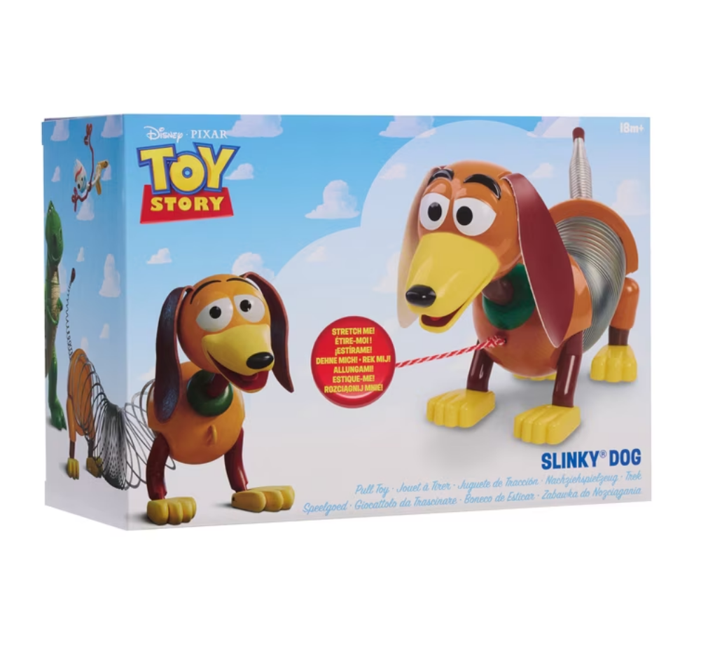 DISNEY TOY STORY SLINKY DOG PULL TOY WITH LEASH