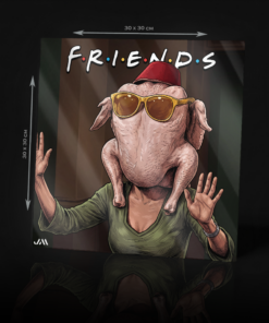 FRIENDS TURKEY HEAD ACRYLIC POSTER