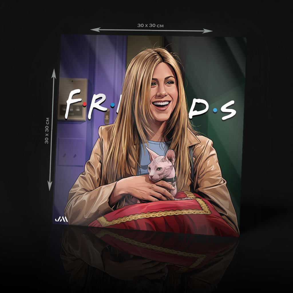 FRIENDS RACHEL & MRS. WHISKERSON ACRYLIC POSTER