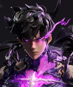 MASK STUDIO SOLO LEVELING 1/6 SHADOW KING SUNG JIN WOO STATUE - Image 5
