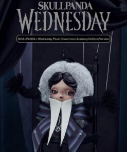 POP MART SKULLPANDA × WEDNESDAY PLUSH (NEVERMORE ACAGEMY UNIFROM VER.)
