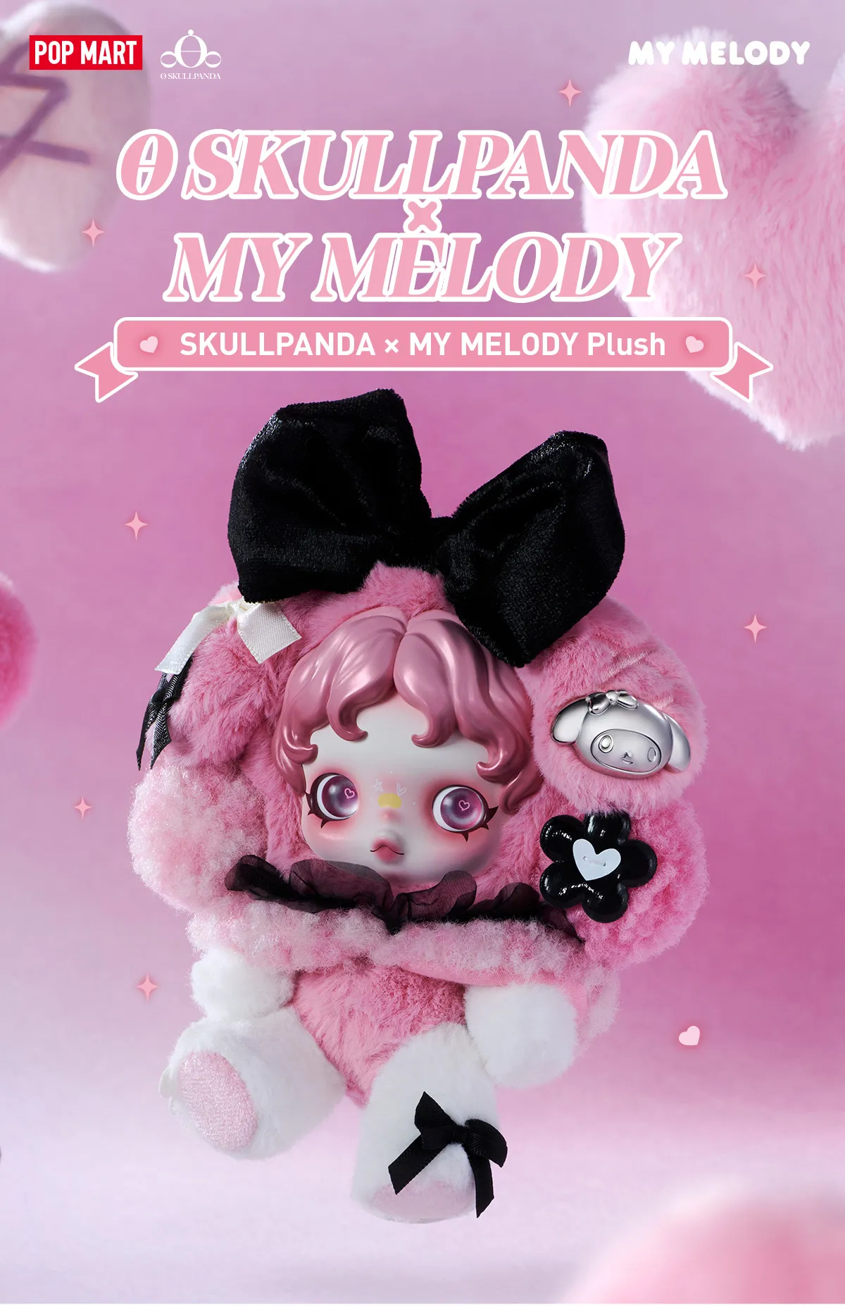 POP MART SKULLPANDA × MY MELODY PLUSH