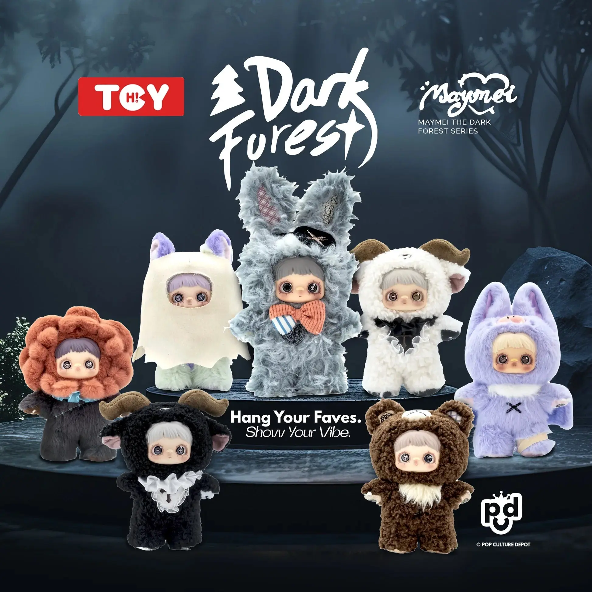 TOP TOY x SURE FUN MAYMEI DARK FOREST SERIES VINYL PLUSH KEYCHAIN BLIND BOX