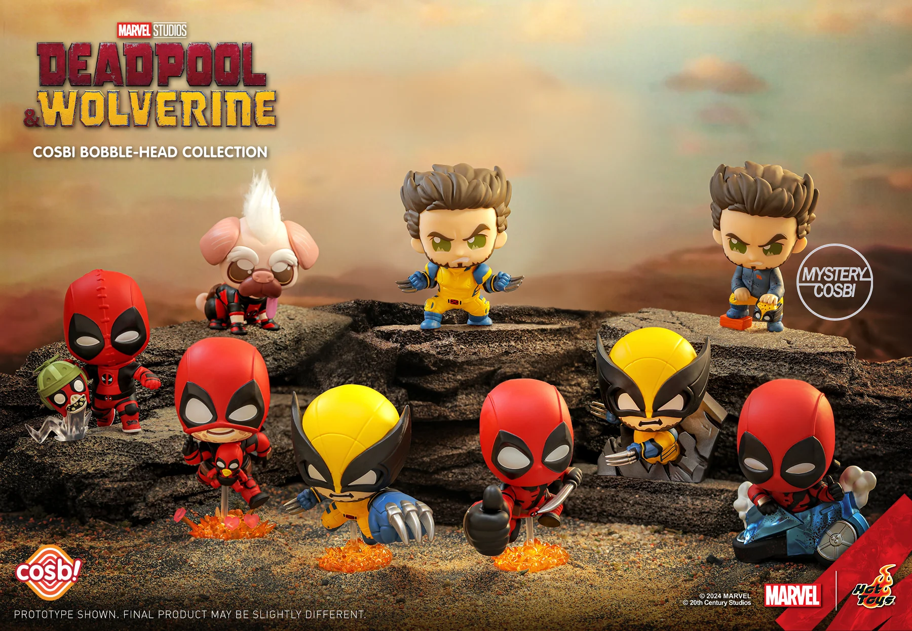 HOT TOYS DEADPOOL & WOLVERINE COSBI BOBBLE-HEAD COLLECTION BLIND BOX