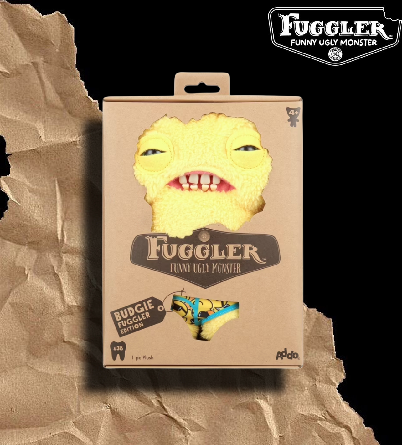 FUGGLER FUNNY UGLY MONSTER – BUDGIE FUGGLER EDITION – YELLOW SQUIDGE