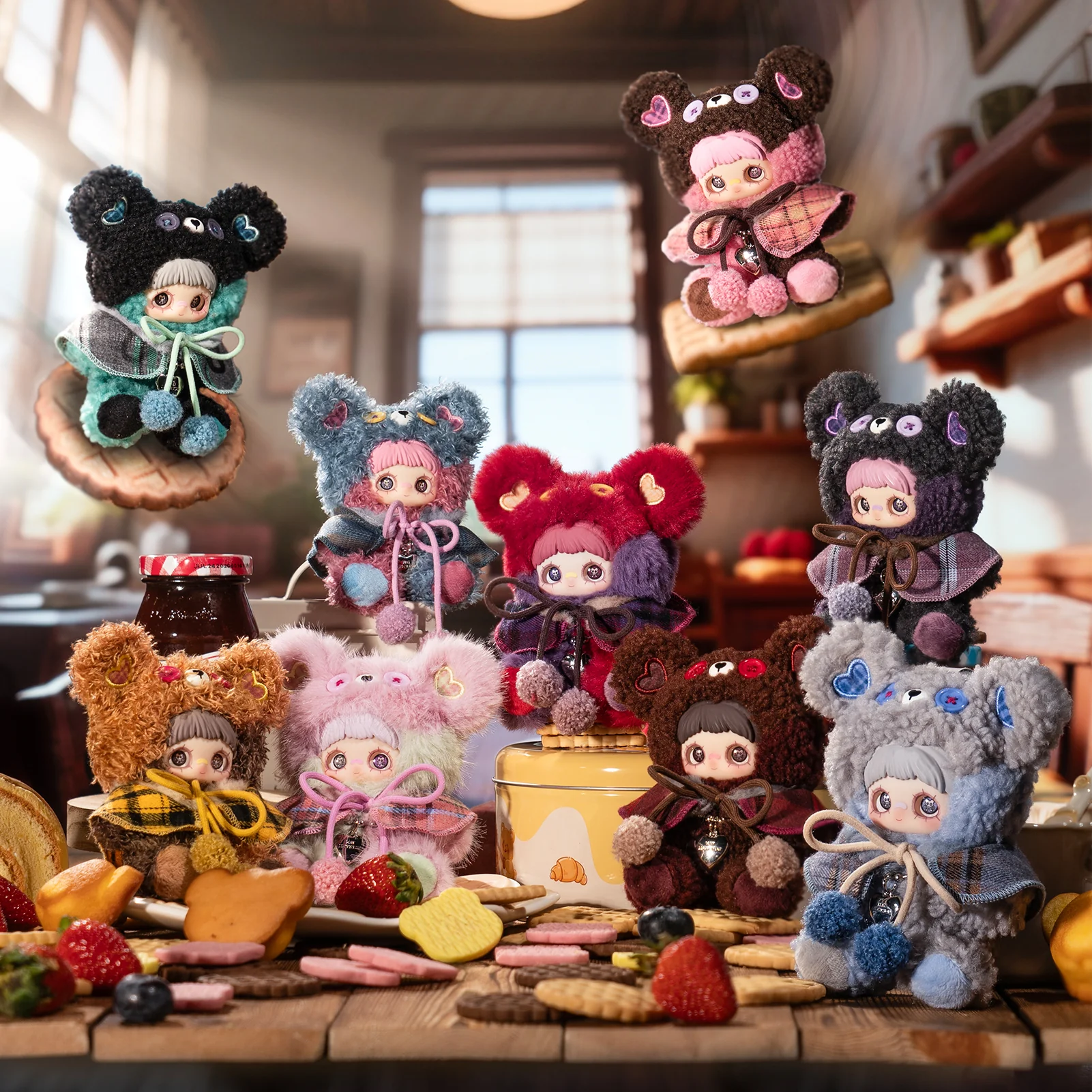 TOP TOY x MAYMEI - TINY BEAR COOKIE SERIES PLUSH KEYCHAIN BLIND BOX