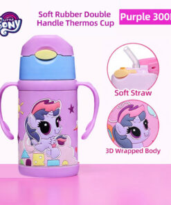MY LITTLE PONY SOFT RUBBER DOUBLE HANDED THERMOS CUP - Image 2