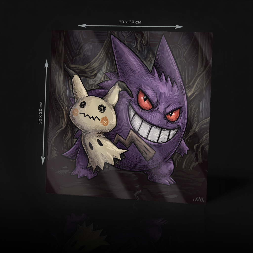 POKEMON GENGAR AND MIMIKYU ACRYLIC POSTER