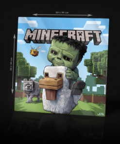 MINECRAFT CHICKEN JOCKEY ACRYLIC POSTER