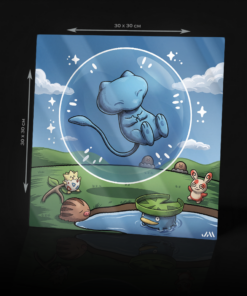 POKEMON BUBBLE MEW ACRYLIC POSTER