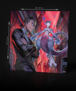 POKEMON TEAM ROCKET MEWTWO EX ACRYLIC POSTER