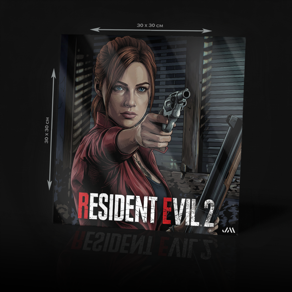 RESIDENT EVIL 2 - CLAIRE REDFIELD ACRYLIC POSTER